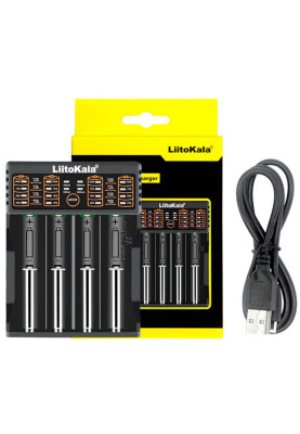 Зарядний пристрій LiitoKala Lii-402, 4x(Lion/NiMH/NiCd), Power Bank function