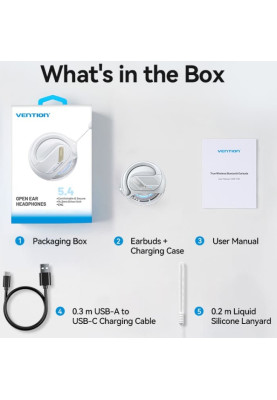 Навушники TWS Vention OpenBeat O12 White
