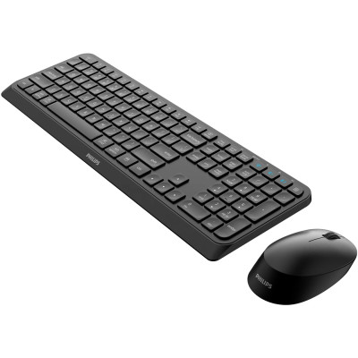 Комплект бездротовий Philips 6407 (клавіатура + мишка) UA, 2,4 ГГц/Bluetooth чорний