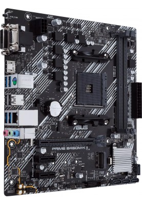 Материнська плата Asus PRIME B450M-K II (AM4/B450, 2*DDR4, PCIex16, DVI-D/VGA/HDMI, 6xSATAІІІ, M.2, GLan, 8ch, mATX)