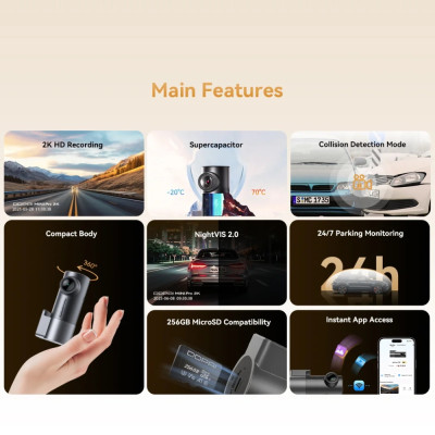 Відеореєстратор DDPAI Dashcam Mini Pro 2K Відеореєстратор DDPAI Dashcam Mini Pro 2K