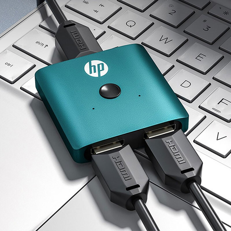 Сплітер HP HDMI 1.4 UHD 4K/30Hz 3D, HDCP,1080P 1*2 Блакитний