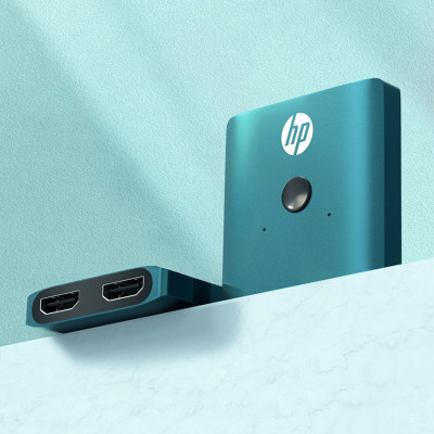 Сплітер HP HDMI 1.4 UHD 4K/30Hz 3D, HDCP,1080P 1*2 Блакитний