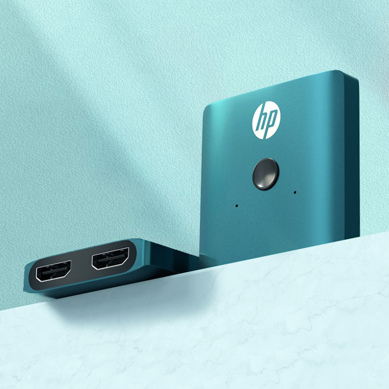 Сплітер HP HDMI 1.4 UHD 4K/30Hz 3D, HDCP,1080P 1*2 Блакитний