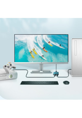 Сплітер HP HDMI 1.4 UHD 4K/30Hz 3D, HDCP,1080P 1*2 Блакитний