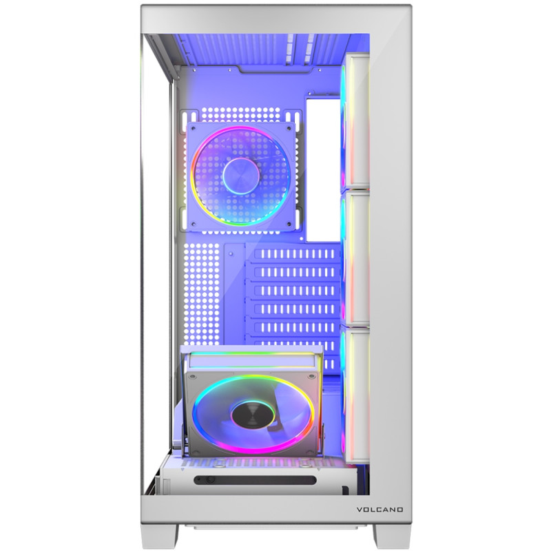 Корпус Modecom VOLCANO STELLAR ARGB MIDI 5x120mm fans WHITE без БЖ ATX