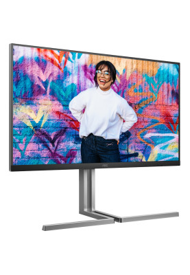 TFT 31.5" AOC U32U3CV, Nano IPS, UHD, 2xHDMI, DP, USB-C, RJ-45, USB-hub, HAS, Pivot, кол.,чорно-сріб