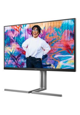 TFT 31.5" AOC U32U3CV, Nano IPS, UHD, 2xHDMI, DP, USB-C, RJ-45, USB-hub, HAS, Pivot, кол.,чорно-сріб