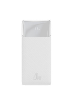 УМБ Baseus Bipow Digital Display 20000mAh 20W QC3.0/PD3.0 2xUSB+Type C Біла