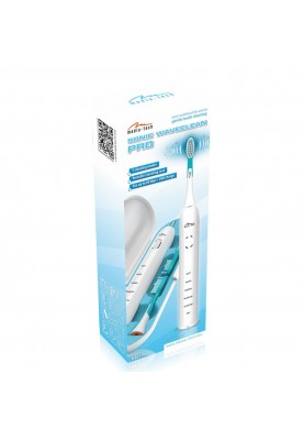 Зубна щітка електрична Media-Tech SONIC WAVECLEAN PRO для дорослих/5режимів/таймер/2дод.насадки/біла