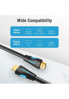 Кабель HDMI M - M,15.0 м, V2.0, 4K 30Гц, PVC Vention