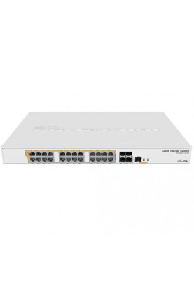 Комутатор Mikrotik CRS328-24P-4S+RM, CR Switch, 24x Gigabit Passive PoE / 802.3a