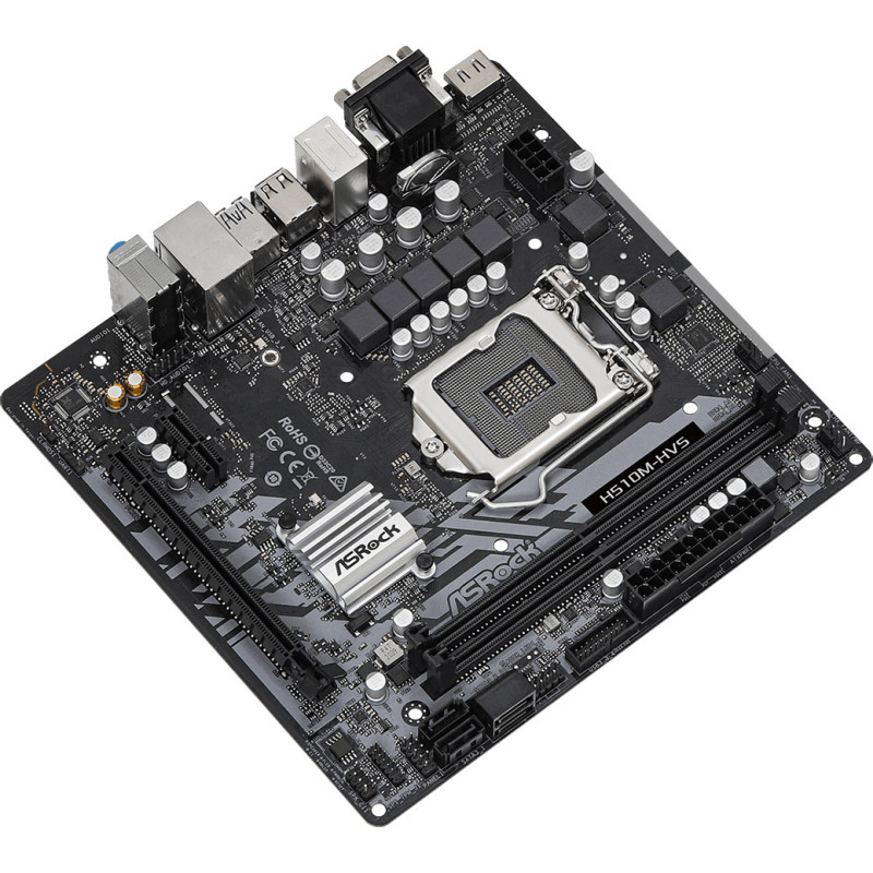 ASRock H510M-HVS/Ref (1200/H510, 2*DDR4, 1xPCIex16, HDMI/VGA, 4xSATAІІІ, GLan, 7.1ch, mATX)