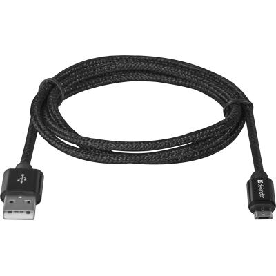 Кабель USB AM-micro BM, 1.0 м, чорний, 08-03T PRO Defender
