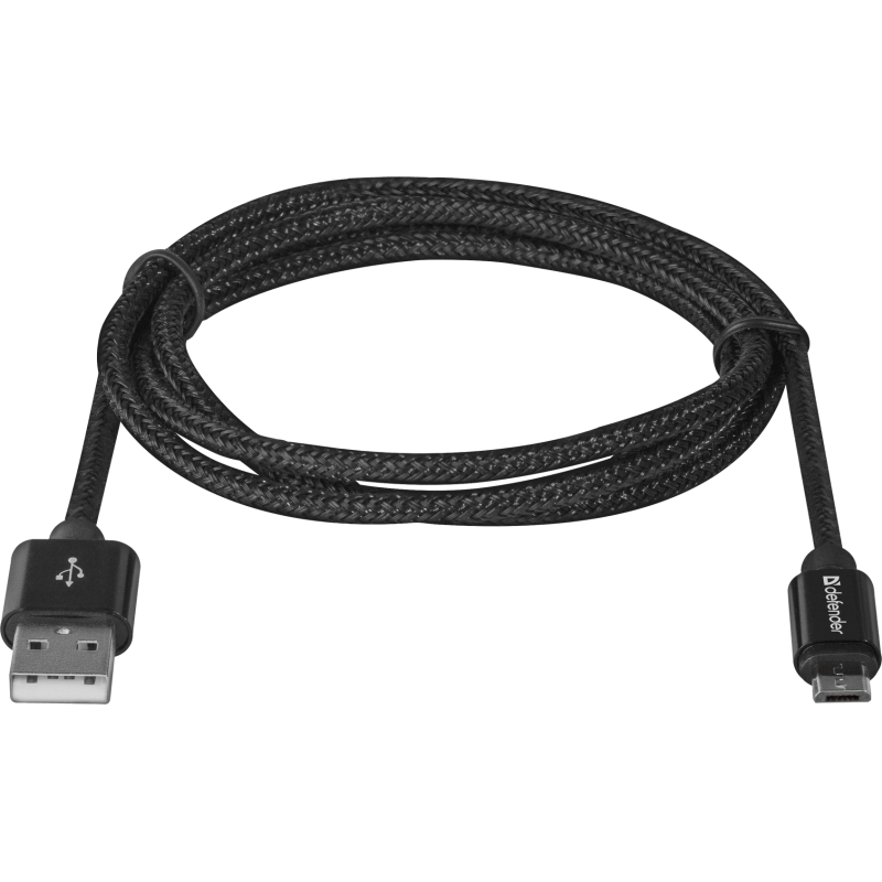 Кабель USB 2.0 AM-micro BM, 1.0 м, чорний, 08-03T PRO Defender