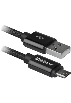 Кабель USB AM-micro BM, 1.0 м, чорний, 08-03T PRO Defender