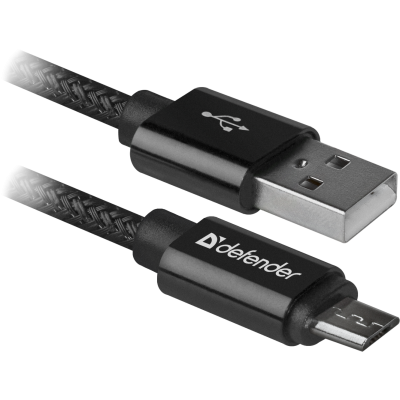 Кабель USB AM-micro BM, 1.0 м, чорний, 08-03T PRO Defender
