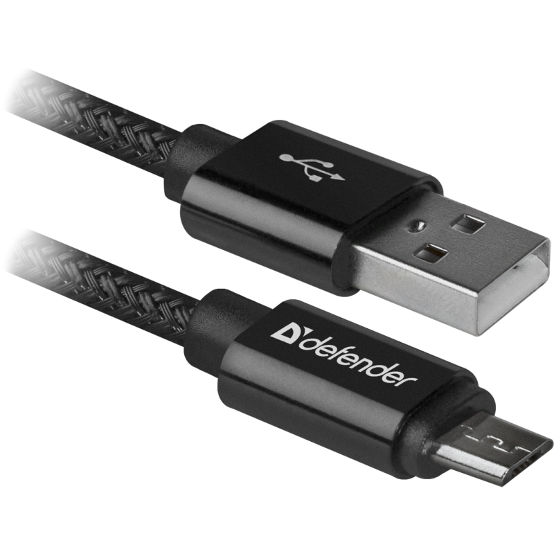 Кабель USB AM-micro BM, 1.0 м, чорний, 08-03T PRO Defender