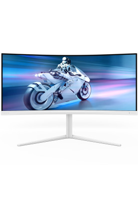 TFT 34" Philips 34M2C5501A, Fast VA, WQHD, вигн., 180Hz, 0,3ms, 2xHDMI, DP, USB-hub, HAS,кол., білий