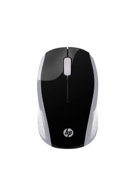 Мишка бездротова HP 200 Pike Silver Wireless Mouse, 3 кн., 1000 dpi, чорно-срібляста