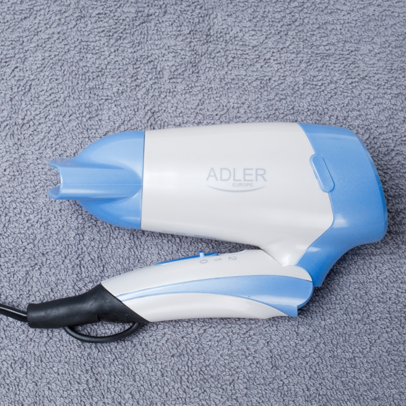 Фен Adler AD 2222 white 1200Вт/ 2 швидкості/ насадки - 1 шт./ складна ручка