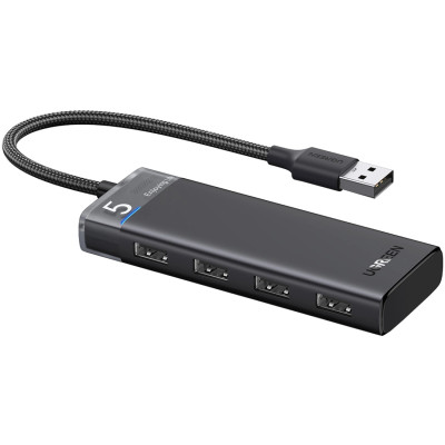 Хаб USB 3.0 -> 4хUSB-A 3.2 Gen1 10Gbps Black CM219 Ugreen