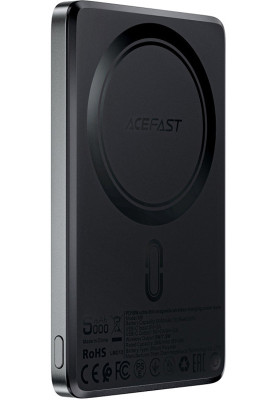 УМБ Acefast Magnetic Wireless 5000mAh 18W PD,QC 3.0,7,5 Вт, ultra thin, QI M8 Black