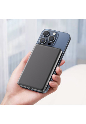 УМБ Acefast Magnetic Wireless 5000mAh 18W PD,QC 3.0,7,5 Вт, ultra thin, QI M8 Black