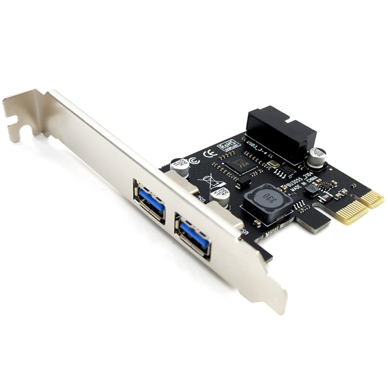 PCI-E Контролер USB3.0 (2ext. 19pin USB header), Low Profile Bracket, NEC