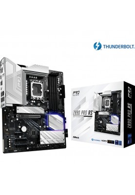 AsRock Z890 PRO RS (1851/Z890, 4*DDR5, PCIex16, HDMI/DP/TB4, 4xSATA, 4xM.2, 2.5Glan, 7.1c, ATX)