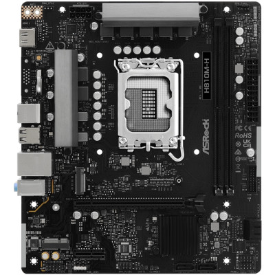 AsRock H810M-H (1851/H810, 2*DDR5, PCIex16, HDMI, 4xSATA, M.2, Glan, 7.1ch, mATX)