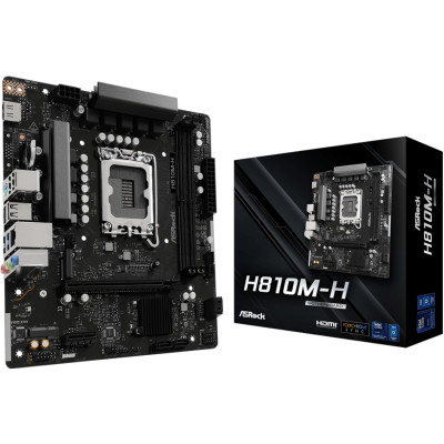 AsRock H810M-H (1851/H810, 2*DDR5, PCIex16, HDMI, 4xSATA, M.2, Glan, 7.1ch, mATX) AsRock H810M-H (1851/H810, 2*DDR5, PCIex16, HDMI, 4xSATA, M.2, Glan, 7.1ch, mATX)