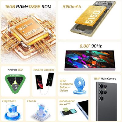Смартфон Oukitel C61 6.88" HD+ /4GB/128GB/ T606 /10000mAh/ 13+5Мп / Black