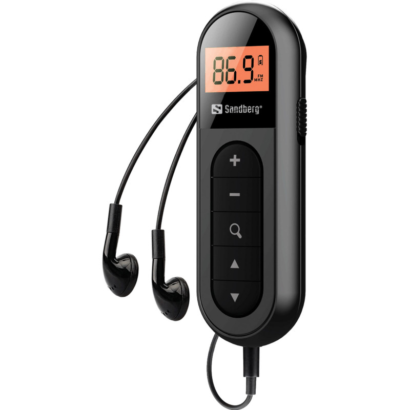 Радіо приймач FM кишеньковий (Rechargeable) з навушниками, Sandberg