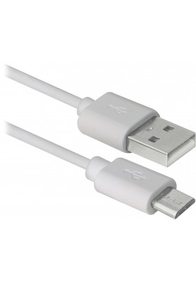 Кабель USB AM-micro BM, 3.0 м, білий, 08-10BH Defender