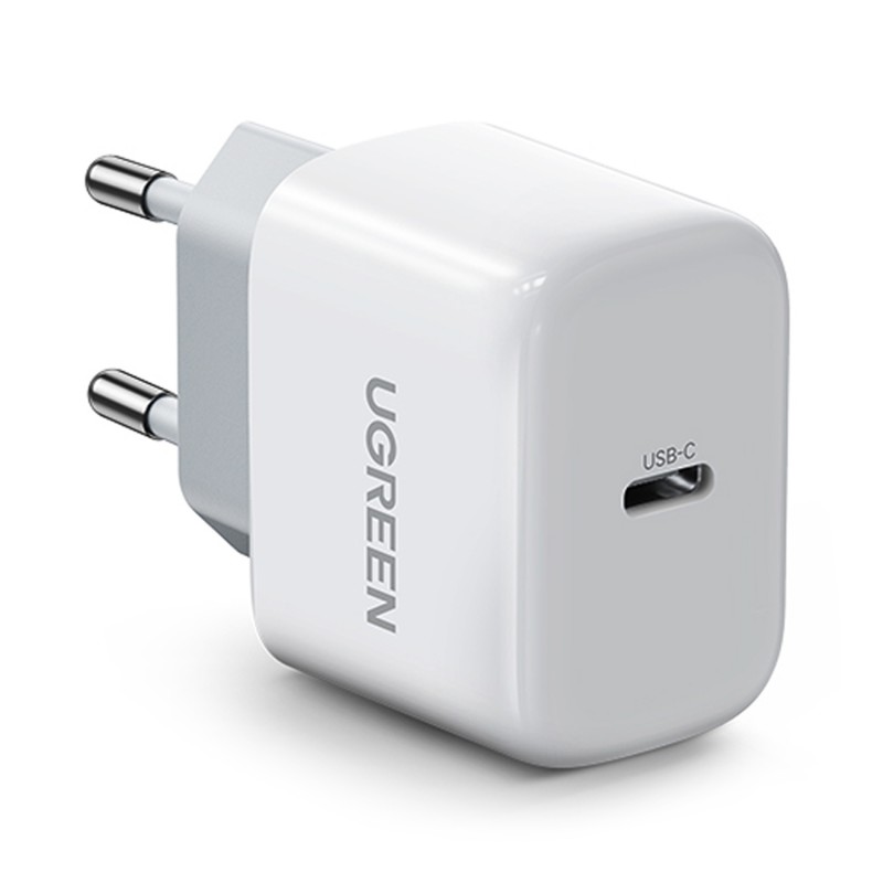 Зарядний пристрій 1xUSB 20W (USB С QC4.0+/PD3.0) Mini Charger White CD241 Ugreen