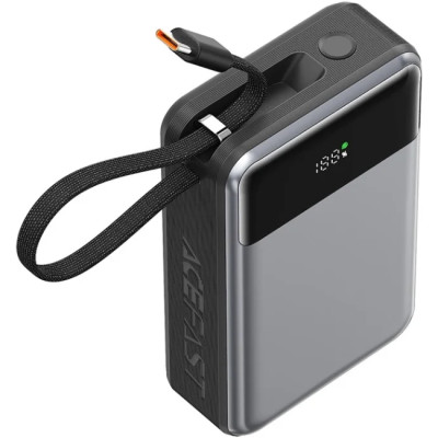 УМБ Acefast 20000mAh 65W PD,QC3.0 USB-A+USB-C In/Out,build-in cable M21 Black-Gray