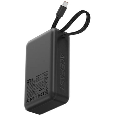 УМБ Acefast 20000mAh 65W PD,QC3.0 USB-A+USB-C In/Out,build-in cable M21 Black-Gray