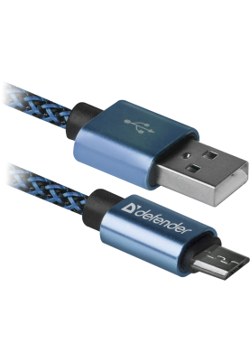 Кабель USB AM-micro BM, 1.0 м, синій, 08-03T PRO Defender