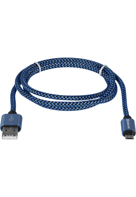 Кабель USB AM-micro BM, 1.0 м, синій, 08-03T PRO Defender