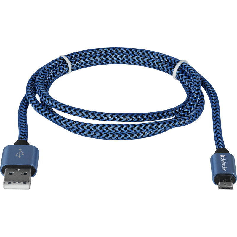 Кабель USB AM-micro BM, 1.0 м, синій, 08-03T PRO Defender