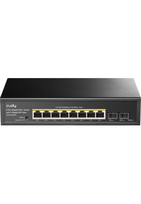 Комутатор Cudy GS1008PS2, 8-Port Gigabit PoE+ Switch with 2 Gigabit SFP slot 120W