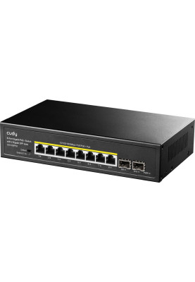 Комутатор Cudy GS1008PS2, 8-Port Gigabit PoE+ Switch with 2 Gigabit SFP slot 120W