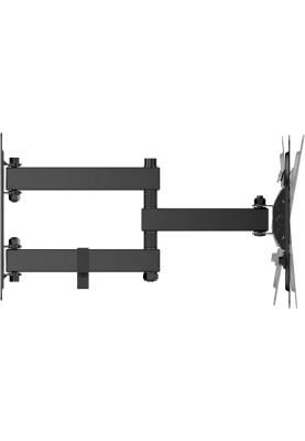 Кронштейн для ТВ AGN AGN43-222P з поворотом/два коліна/23"-43"/30 кг/max.VESA 200x200/Black