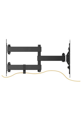 Кронштейн для ТВ AGN AGN43-222P з поворотом/два коліна/23"-43"/30 кг/max.VESA 200x200/Black