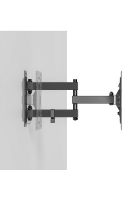 Кронштейн для ТВ AGN AGN43-222P з поворотом/два коліна/23"-43"/30 кг/max.VESA 200x200/Black