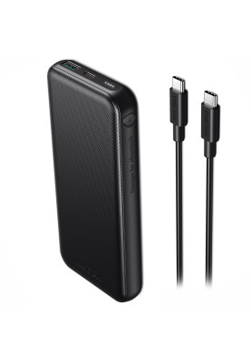 УМБ Choetech 10000mAh, 18W PD QC3.0, USB-C In/out, USB-A Li-pol чорна