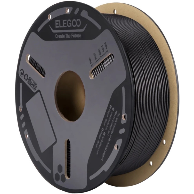 Пластик (Filament) ELEGOO PETG-CF 1кг, 1.75мм, з вуглецевим волокном, чорний