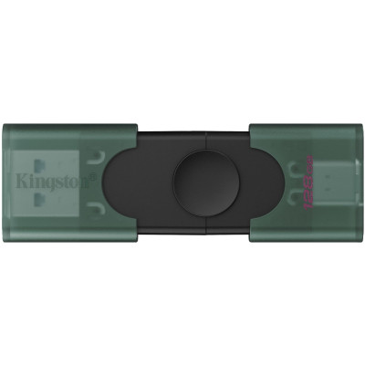USB Flash Kingston  DataTraveler Duo 128GB USB Type-A/ USB Type-C Black/Green, Retail
