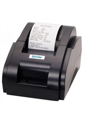 Друкарка чеків Xprinter XP-58IIZ (термодрук, 90 мм/с, стрічка 58 мм, USB, чорний)